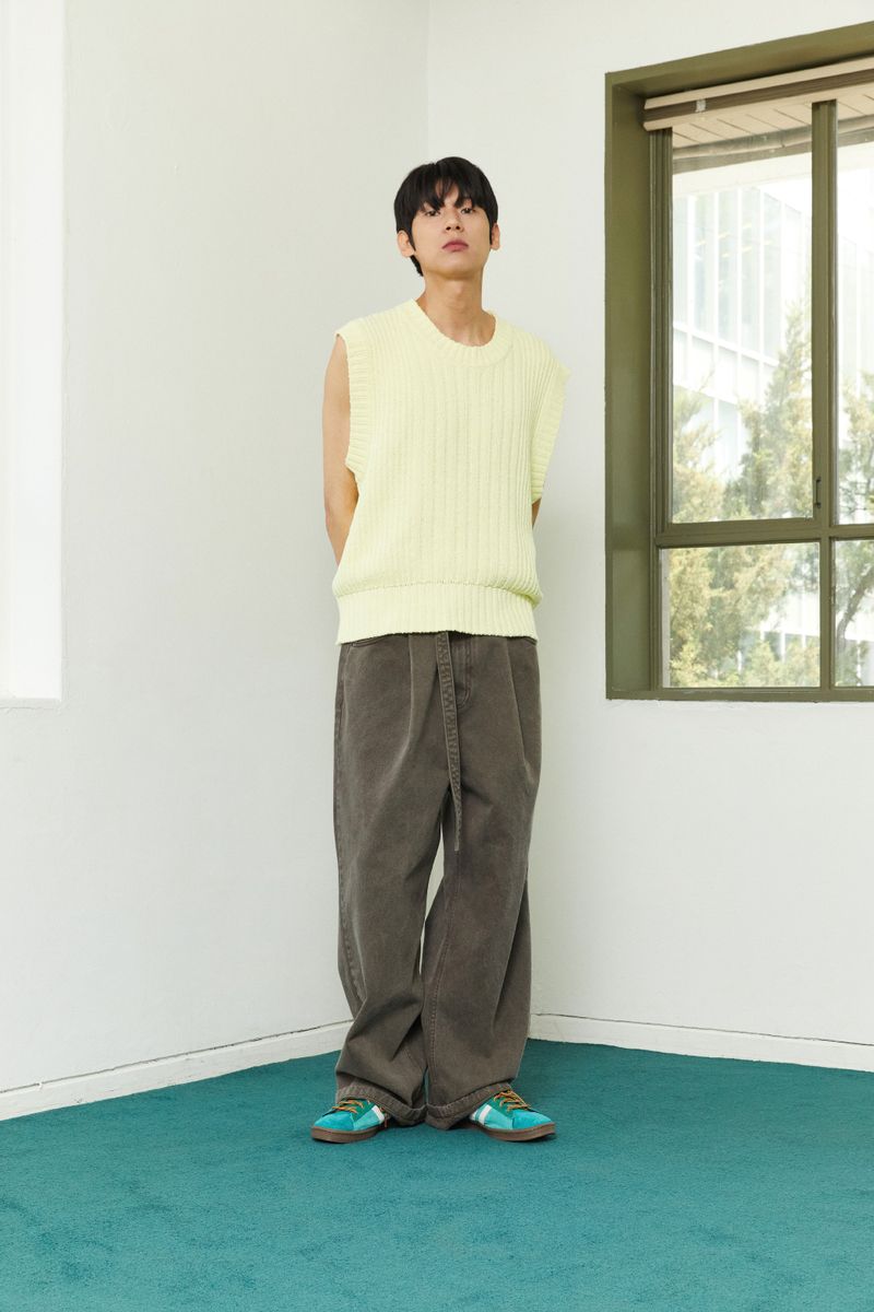 ALARM MIX KNIT VEST LEMON_MAN