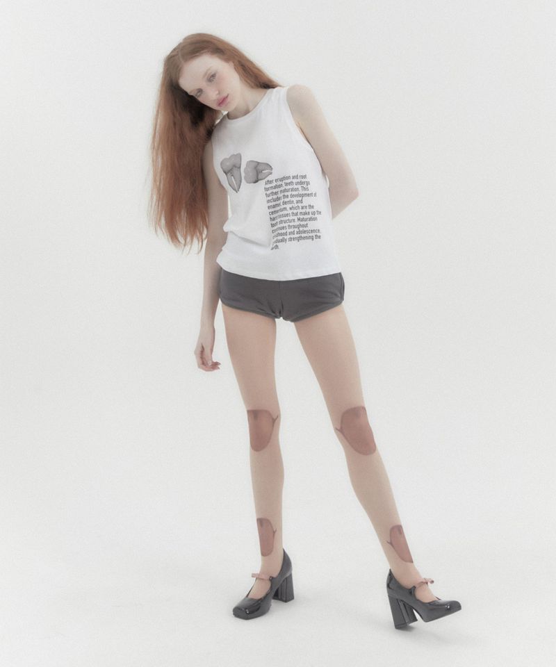 Teeth Sleeveless Tee White