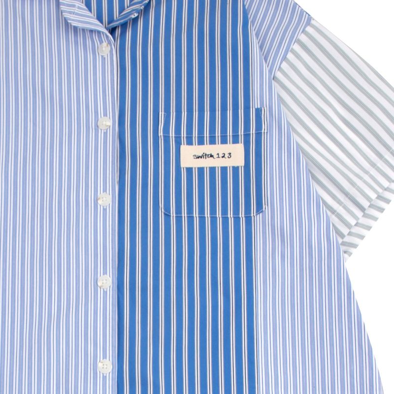 REGULAR STRIPED PAJAMA LONG SHIRT_SYS9BL51BU