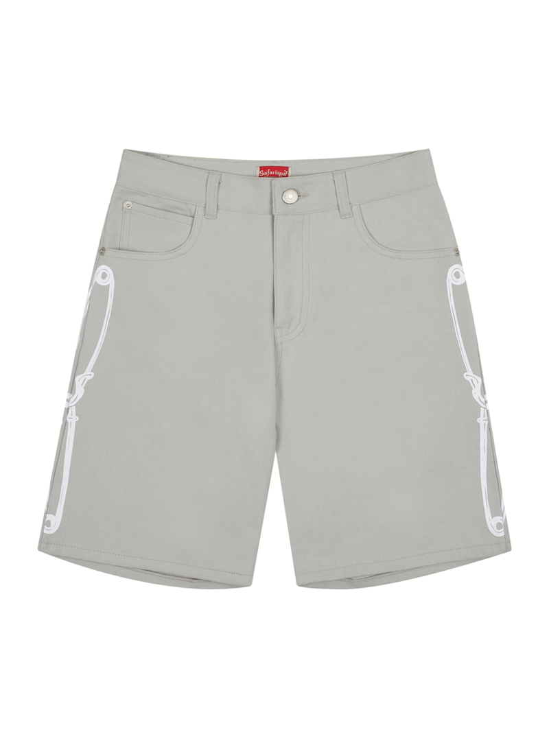 1/2 SAFETY COTTON HALF PANTS (GRAY)