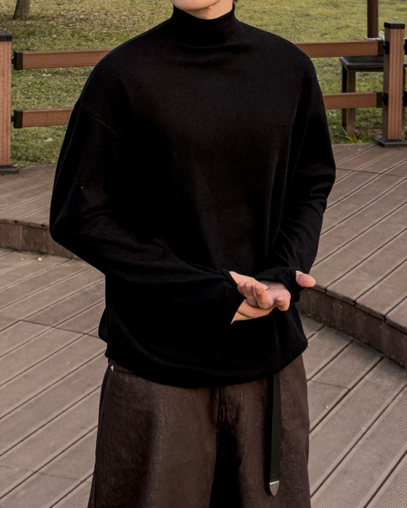 Shadow Fleece Warmer Half Neck T-Shirt
