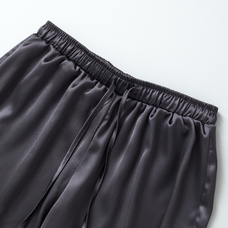silky frill bermuda pants
