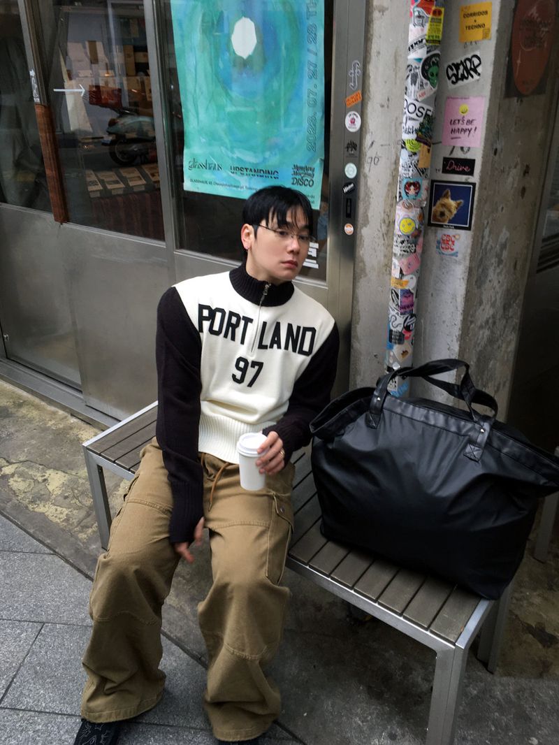 No.1577 PL half ZIP fh KNIT