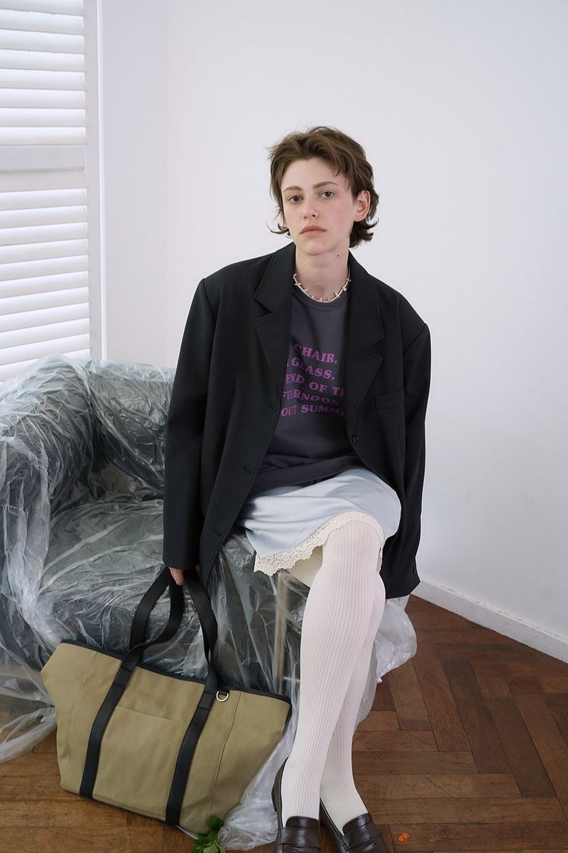 Row classic jacket_charcoal