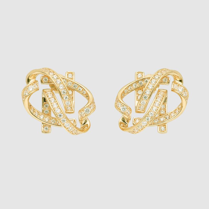 Authentique Earrings Silver (Plated Yellow gold)
