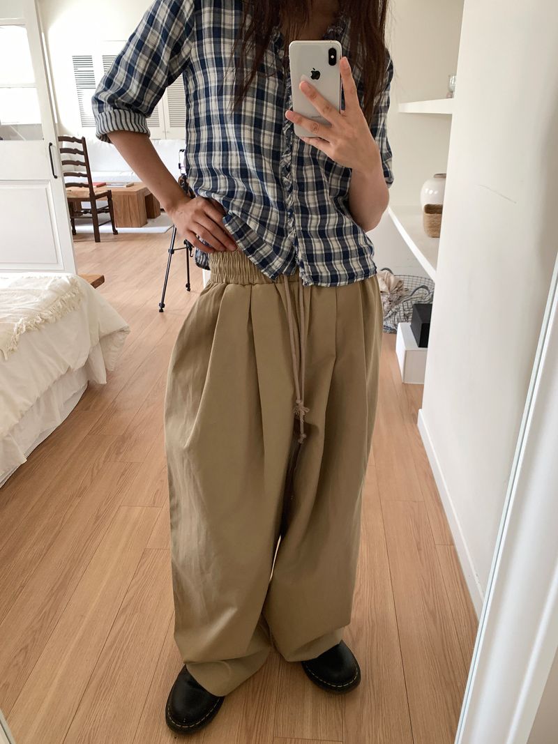 TWO PINTUCK WIDE PANTS (3C)