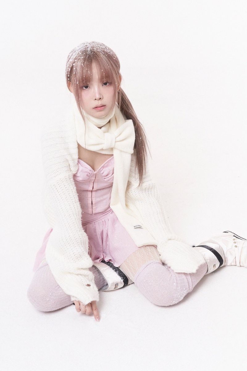 Mini ribbon muffler_ivory