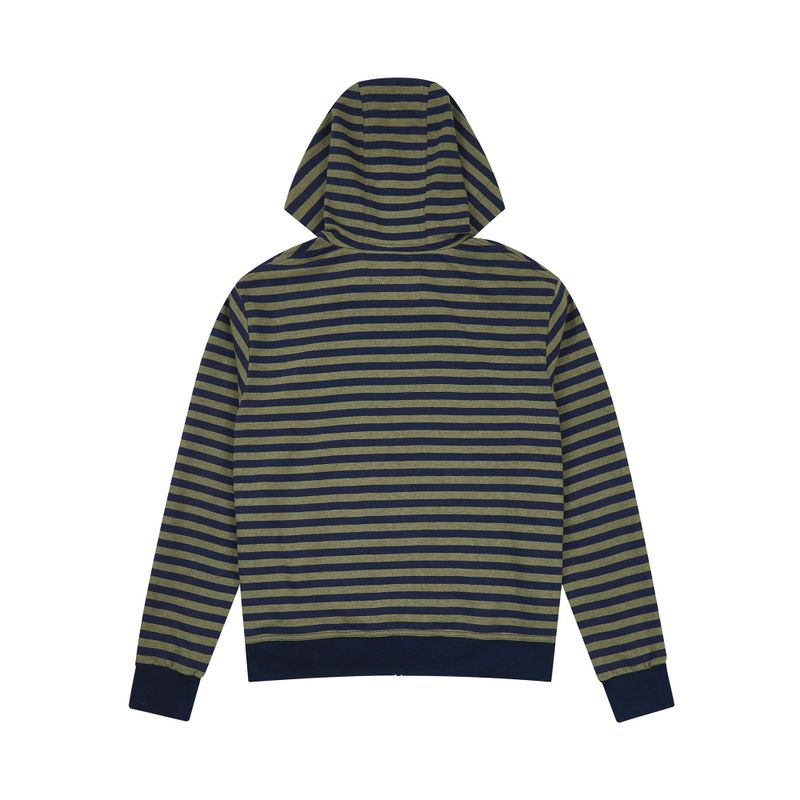 ONE WAY STRIPE HOODIE ZIPUP (GREEN/NAVY)