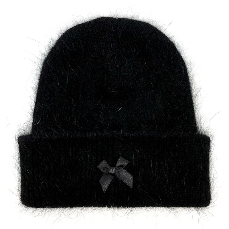 Ribbon Angora Beanie