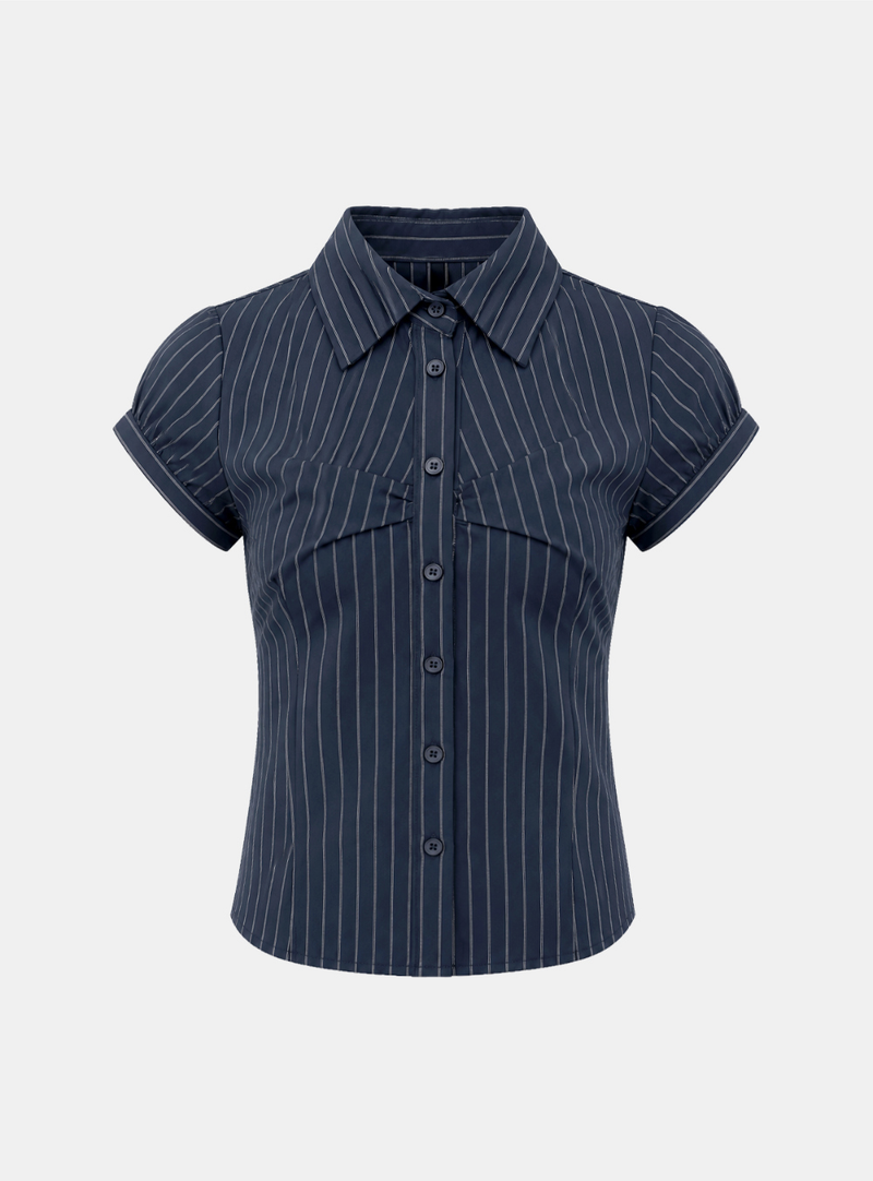 Della Pinstripe Shirt Blouse