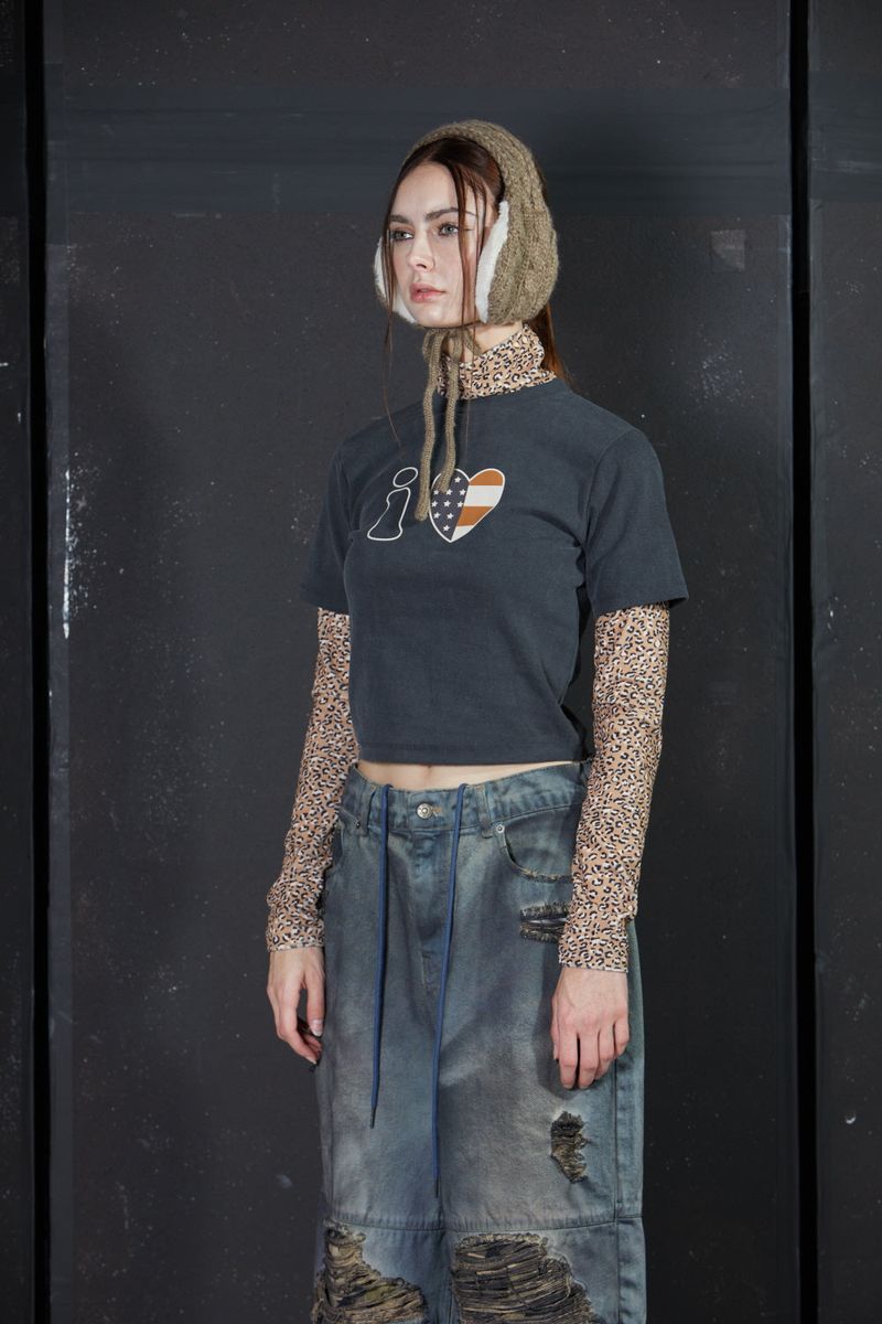 LEOPARD LAYERED T-SHIRT