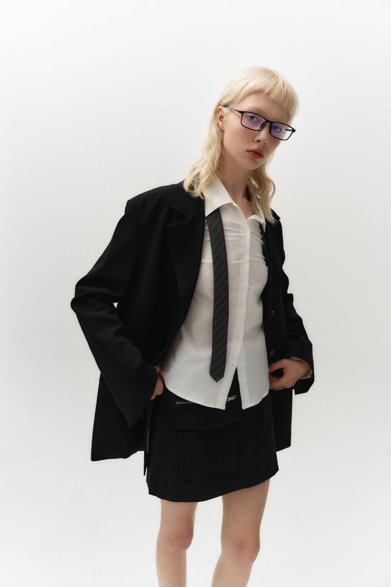 zip skirt (black)