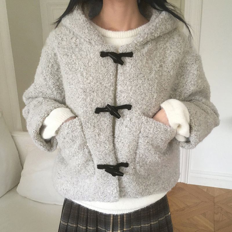 Mev Bokashi Duffle Hood Short Coat