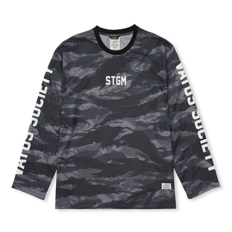 Mesh Oversized Long Sleeves Tiger Camouflage