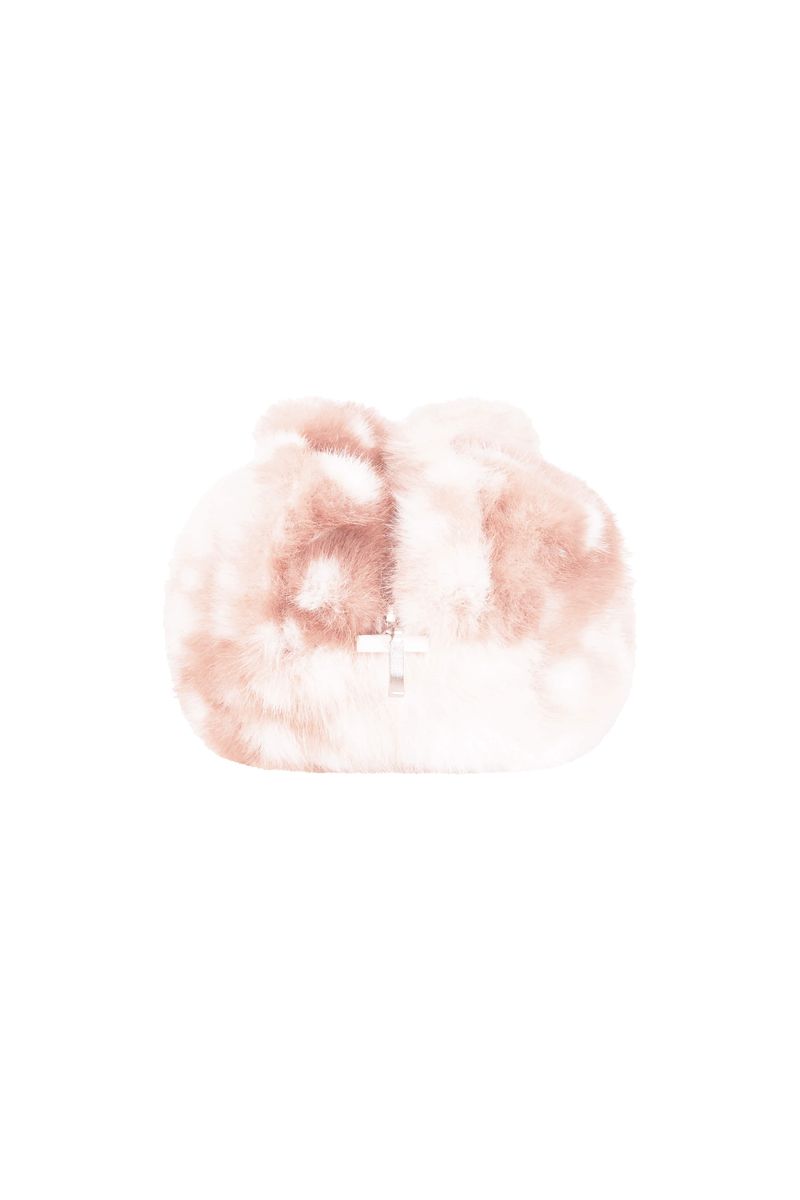 Bambi fur pouch, Baby Pink