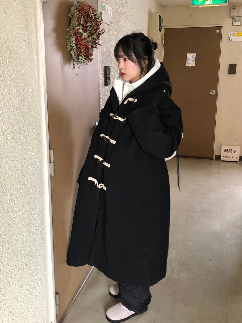 (quilted beam) Cambio hood duffle coat