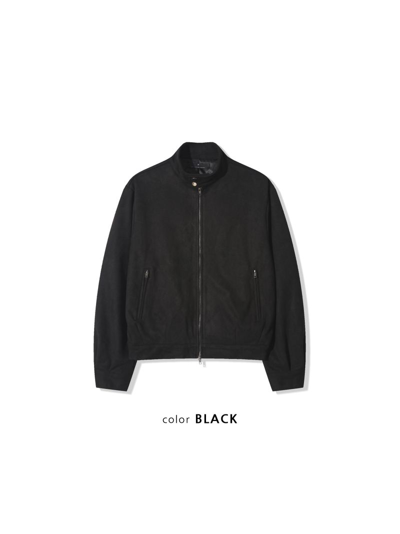 Chen Semi-cropped button suede jacket (3 colors)
