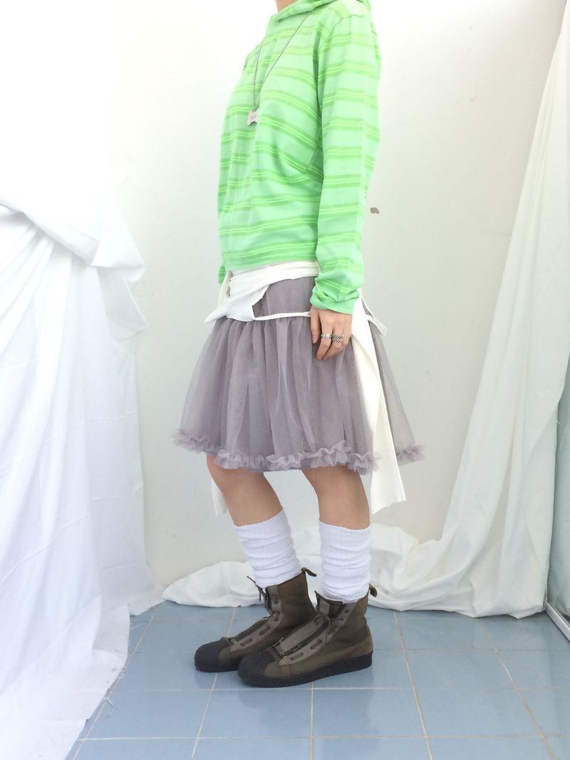 Stripe Lime Hood