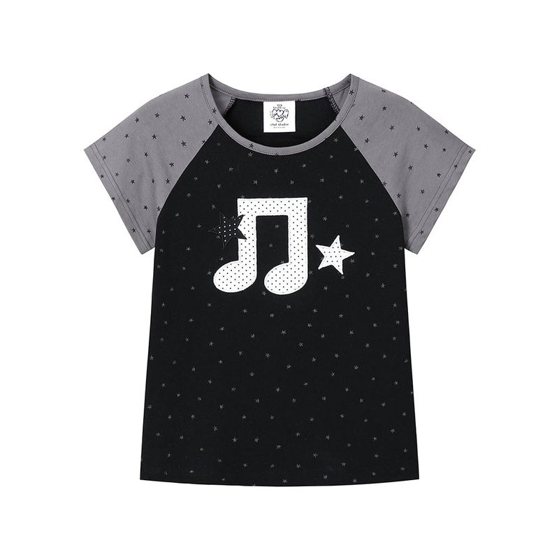 CLUT STUDIO（クラットスタジオ）の「Melody Star Raglan T-shirt - BLACK（Tops）」