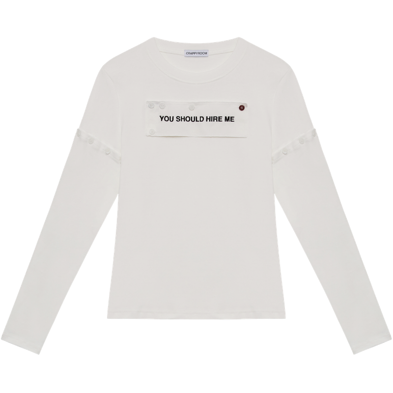 CRAPPYROOM（クラッピールーム）の「"ハイヤー ミー" コンバーテーブルロングスリーブ (WHITE)（トップス）」