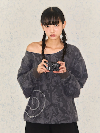 CAT TAIL CAMO OFF SHOULDER