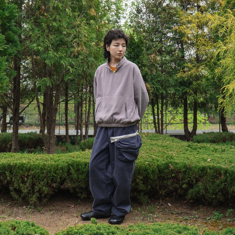 Trapper pouch pants / Violet