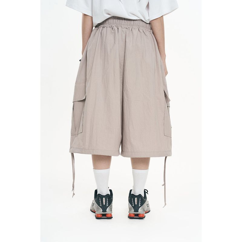 Balloon Bermuda Nylon Pants - Grey