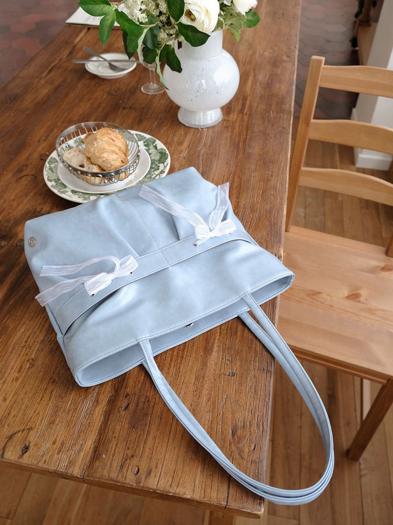 Easy ribbon bag_vintage blue