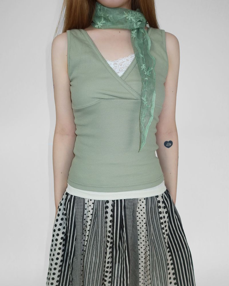SAGE WRAP V-NECK CAMI