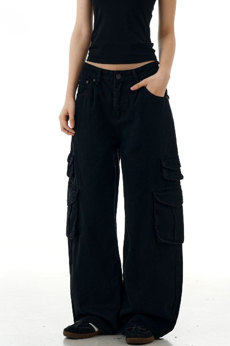 Flared Pocket Work Trousers