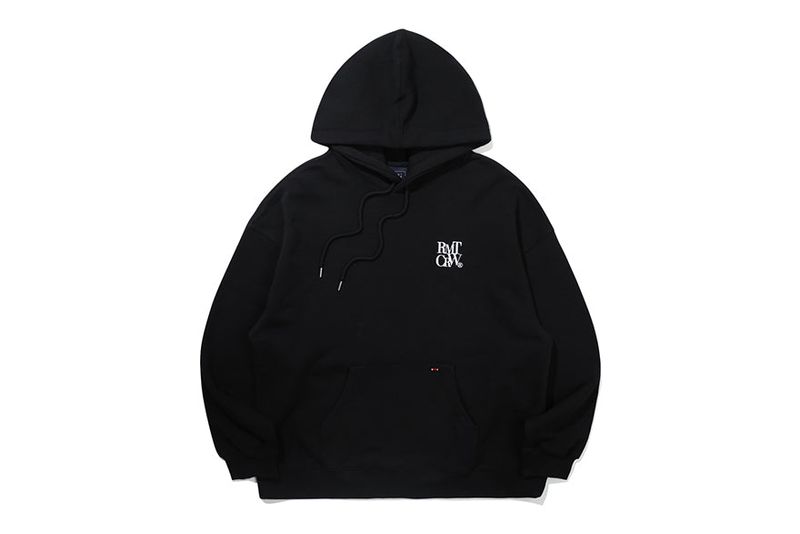 RECENT LOGO HOODIE_BLACK