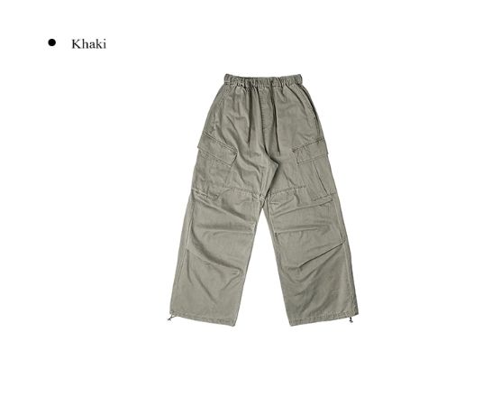 [UNISEX] ニゲ ピグメント バンディング カーゴ ワイドパンツ