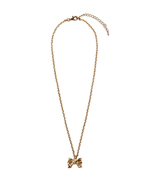 EVERYBIRTHDAY（エブリーバースデー）の「ゴールドリボンペンダントネックレス（アクセサリー）」