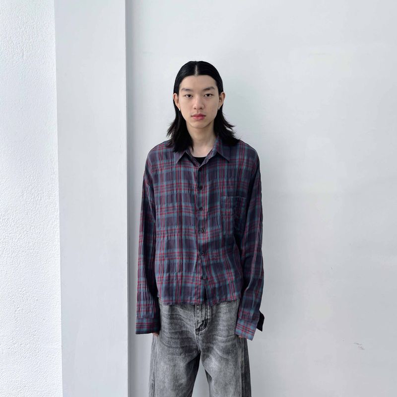 Dusk Blue Plaid Shirt