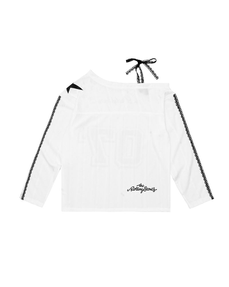 DC x The Rolling Stones Star 07 One Shoulder LS Jersey White