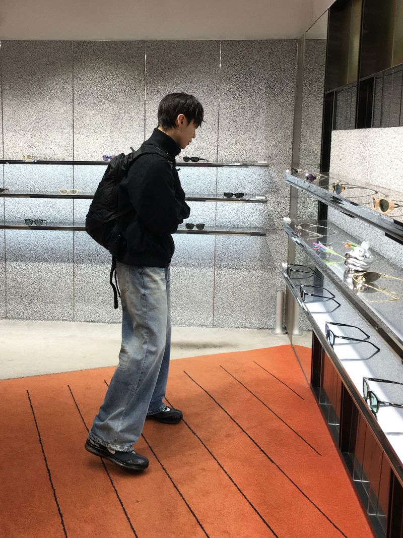 Bart washed straight denim pants