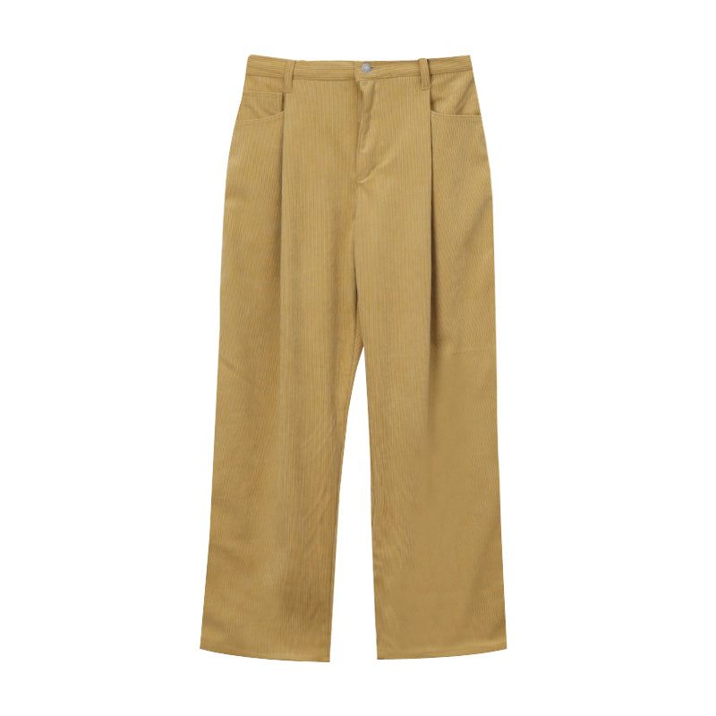 LMN Kubo One Tuck Corduroy Wide Pants (7 colors)