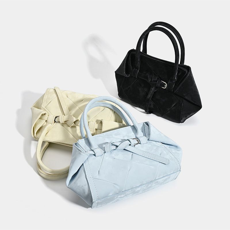 Minimal Quilted Dumpling Tote Shoulder Bag