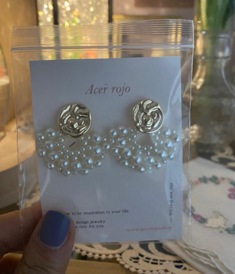hvl Pearl earrings dress Guest drop earrings piercing