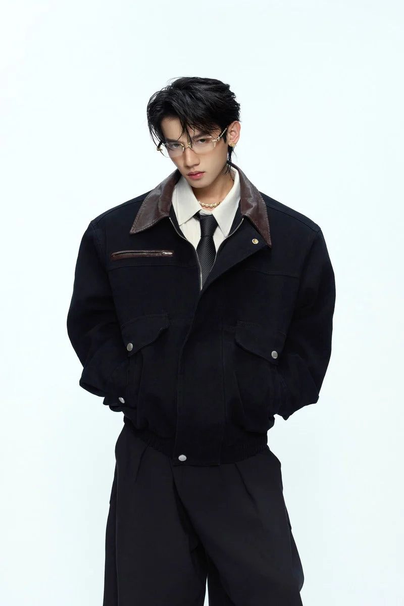 Colorblock Utility Pocket Zip Jacket