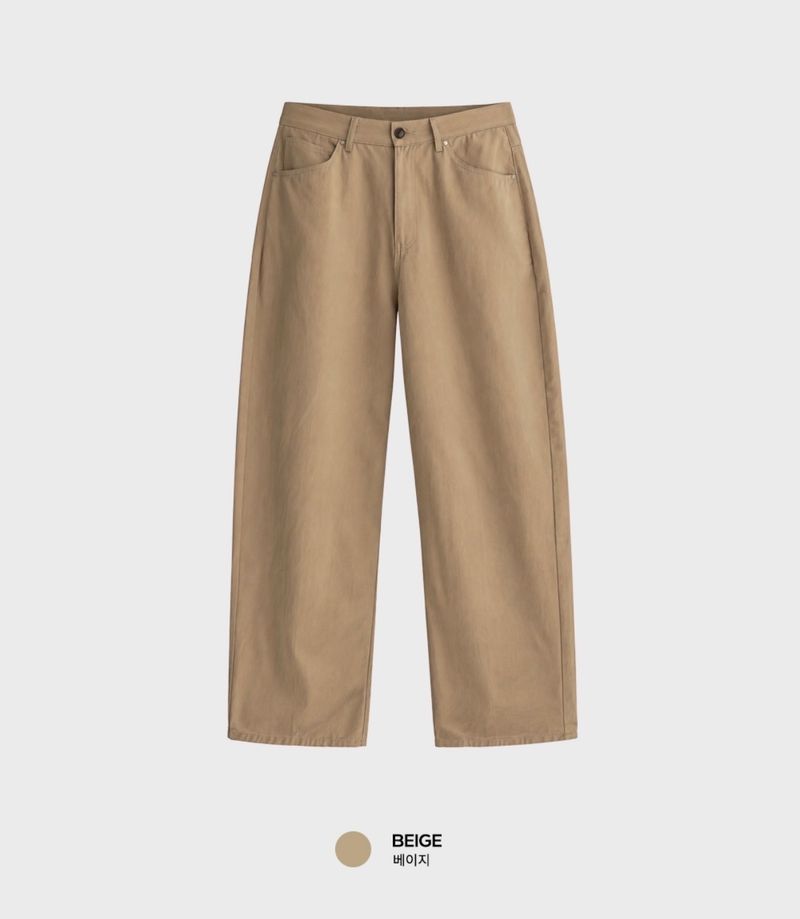 Look Authentic Essential Cotton Curved Wide Pants
