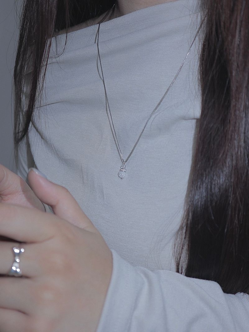 crack crystal drop necklace