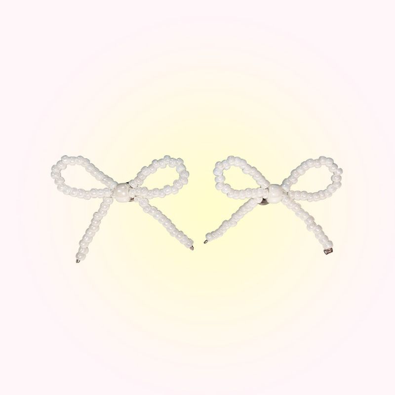 [MADE]Pearl Ribbon Beads Earing