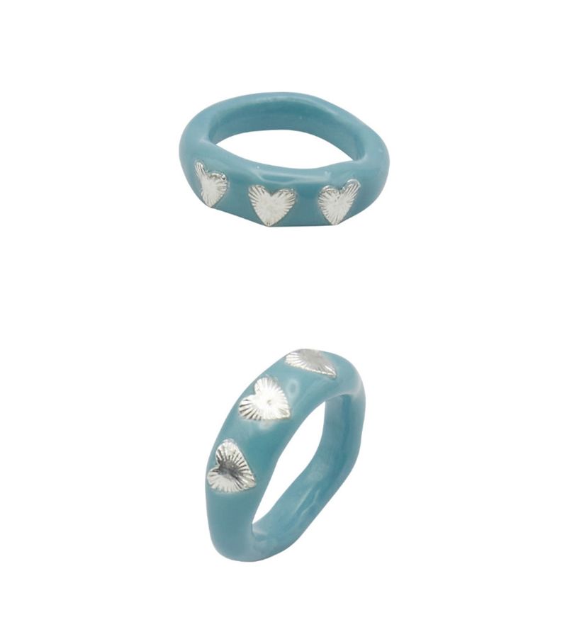 shield heart ring