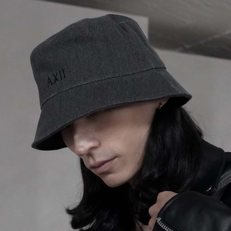 BLESSED BULLET（ブレスドブレット）の「[SVR]HYPER OVER SIZE BACK STRING BUCKET HAT_WHASHING BLACK_AXII（Hats）」