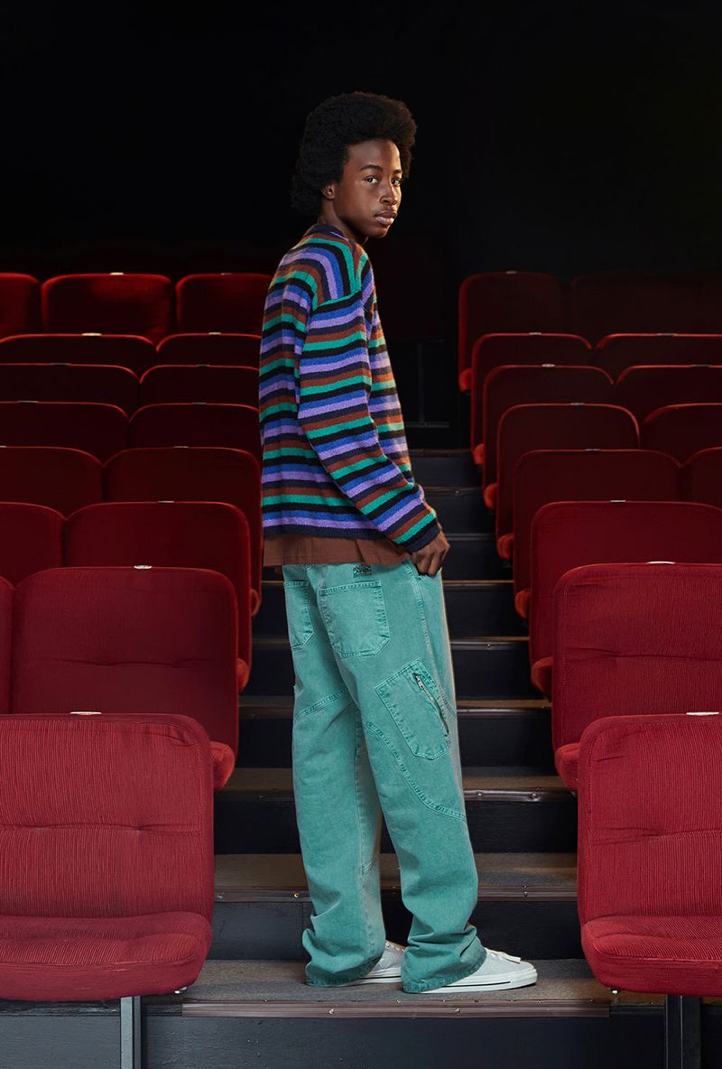 DYED ZIP CARGO PANTS / EMERALD