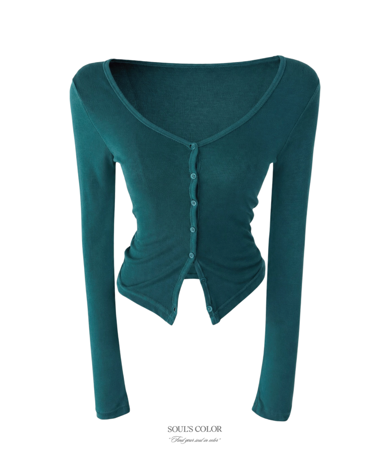 Tencel button cardigan (4color)