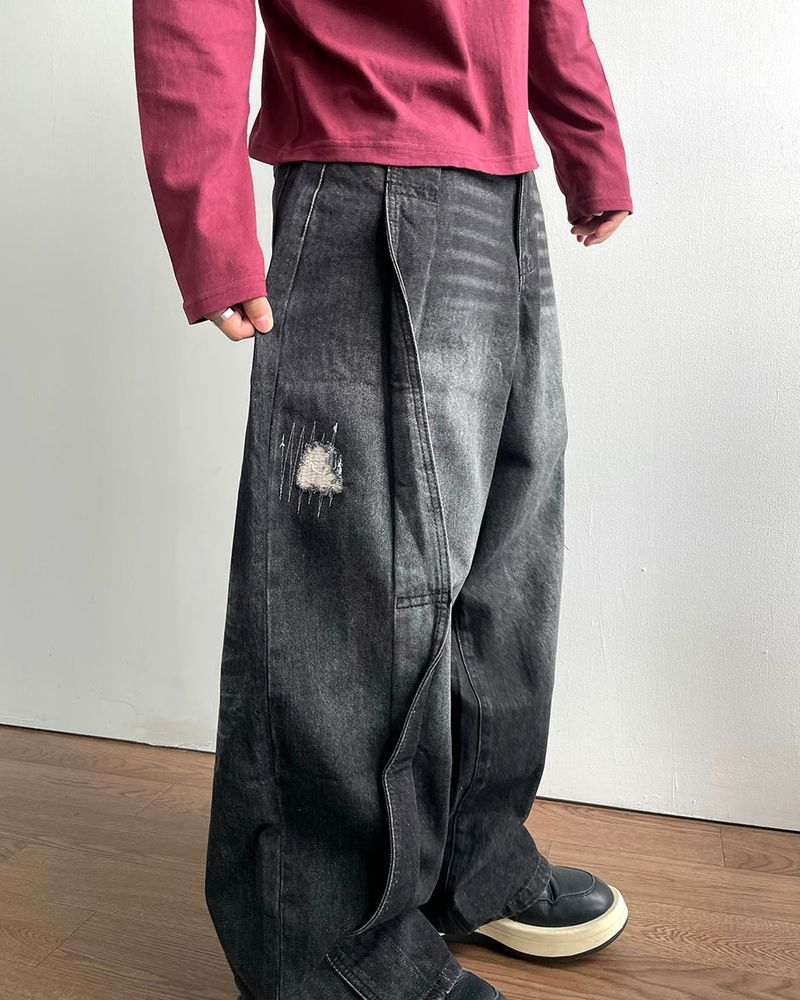 バルクパネルデニムパンツ