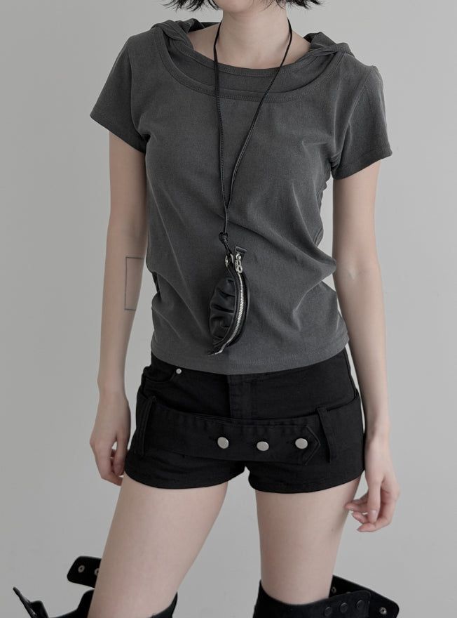 Dumpling Leather Pouch Necklace