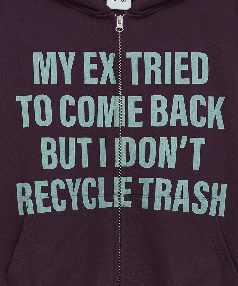 pt letter zip up (purple)
